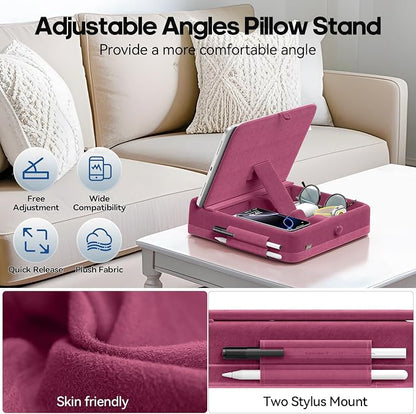 KDD Tablet Pillow Stand with Storage, Foldable iPad Holder - Image 5