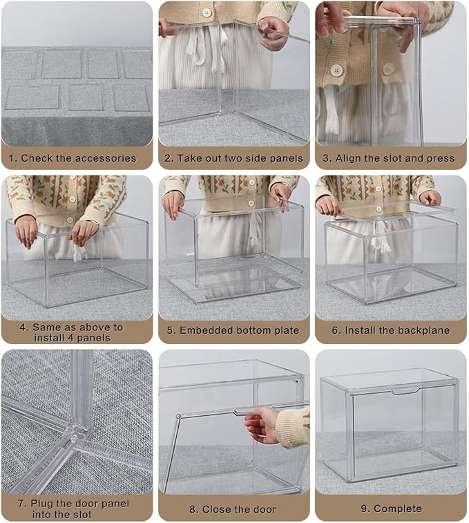 Clear Stackable Plastic Storage Bins - Image 8