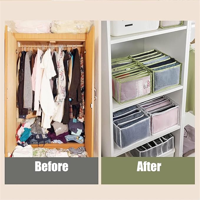 7 Grids Washable Wardrobe Clothes Organizer, Clothing Storage Bins, Drawer - Image 5