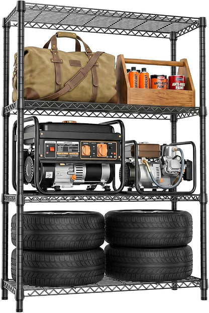 4 Tier 1000 LBS Metal Garage Storage Rack Shelf by IZEUK