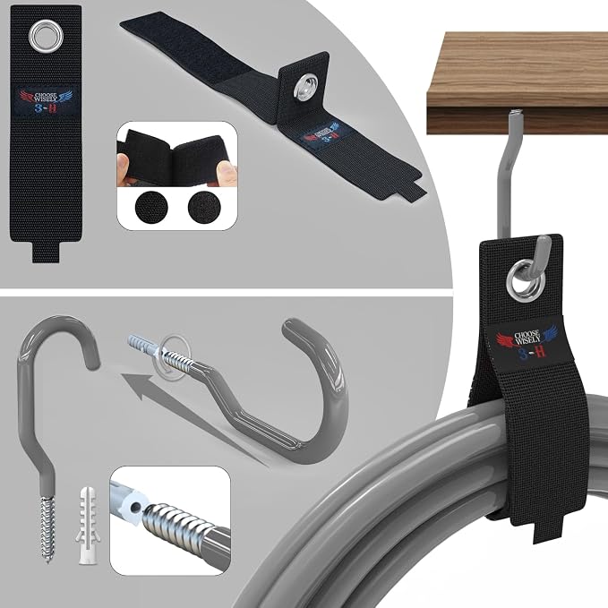 3-H Garage Wall Hooks 20 Pack, Garage Hooks Heavy Duty - Image 8