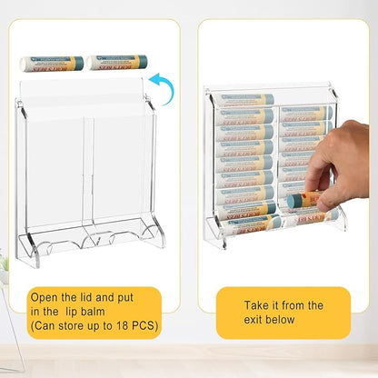 Beautyflier Clear Acrylic Lip Balm Dispenser, Organizer Holder - Image 4