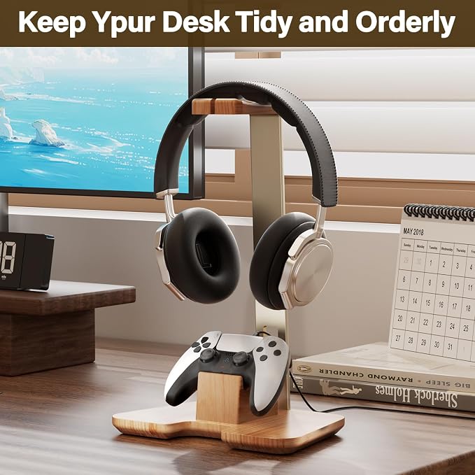 Controller and Headphone Stand for Desk Gaming Desk Accessories Controller and - Image 2