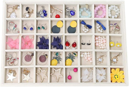 Stratalife 40 Grid Jewelry Organizer Tray, Stackable Drawer Earring Organizer by Stratalife