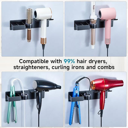 Hair Dryer Holder Wall Mount Curling Iron Holder Flat Iron Holder, Blow Dryer - Image 5
