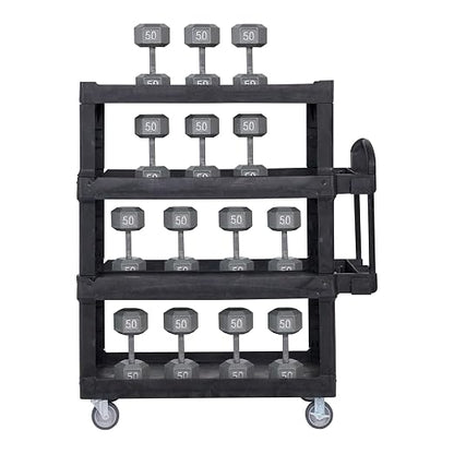 New Rubbermaid Commercial Products 4-Shelf Utility/Service Quad Cart, Heavy - Image 8