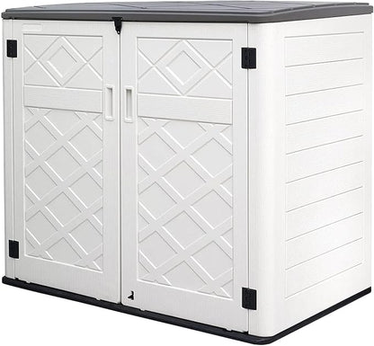 Resin Outdoor Storage Shed, 38 cu.ft Outdoor Storage Box Waterproof by Mrosaa