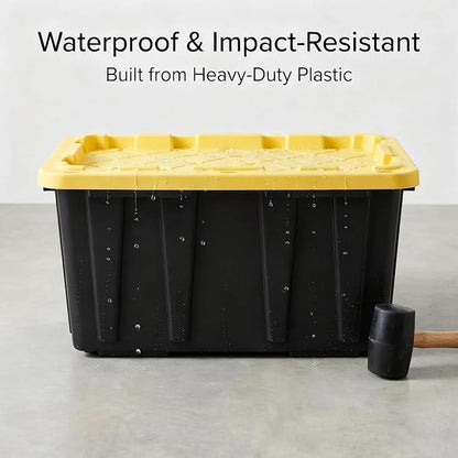 4 Pack 17 Gallon Stackable Lockable Storage Bins - Image 6