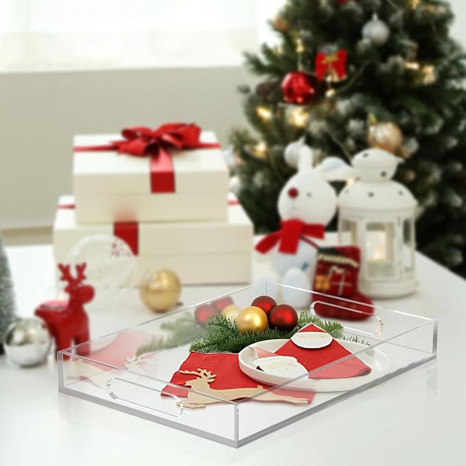 Acrylic Organizer Tray with Handles - Image 4