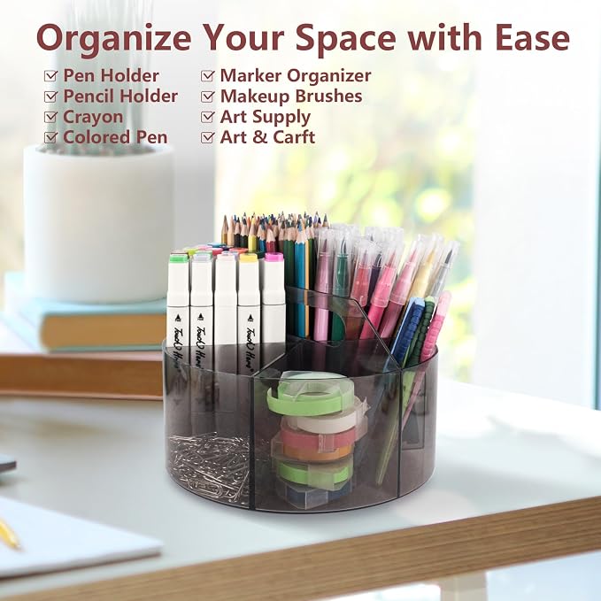 Absonic Acrylic Pen Holder Crayon Organizer - Image 8