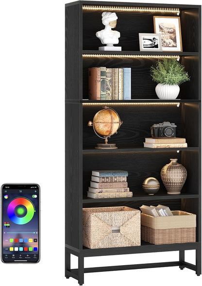 Tribesigns Tall Bookcase Black Bookshelf, 70.8” Large Bookcases Organizer - Image 10