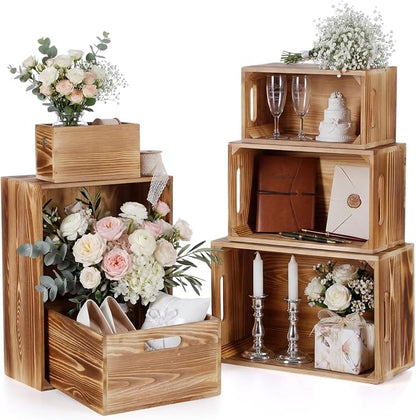 AceOrbit Set of 6 Wood Crates by Unknown
