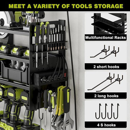 12 Cordless Drill Holder Large Power Tool Organizer Wall Mount - Image 4