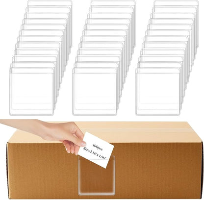 100 Pcs 2.16" X 1.96" Adhesive Pockets, Label Sleeves Index Card Sleeves | Tote by Unknown
