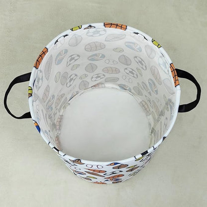 LANGYASHAN Laundry Basket Canvas Fabric Collapsible Organizer Basket - Image 7