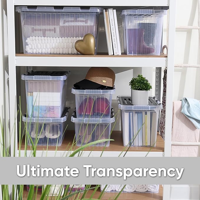 Superio Storage Bins with Lids- Clear Boxes - Image 6