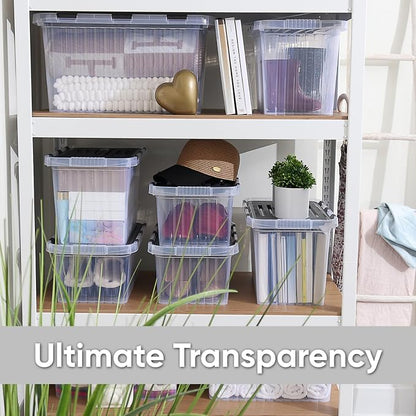 Superio Storage Bins with Lids- Clear Boxes - Image 6