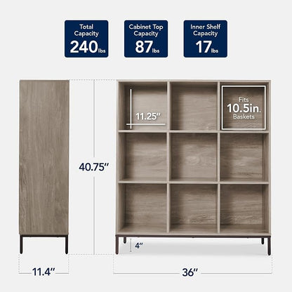Best Choice Products 9-Cube Bookshelf, 3-Tier Wood Storage Bookcase W/Legs - Image 2