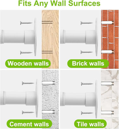 Closet Rod for Hanging Clothes Upgraded Extra Strong, 52 to 64 Inches - Image 9