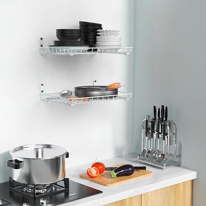 WALMANN Wall Shelves, 12 * 18 inch Wall-Mounted Storage Shelves - Image 7