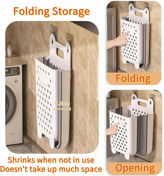 Wall Hanging Laundry Basket, Collapsible Hanging Laundry Hamper | Wall Hanging - Image 5