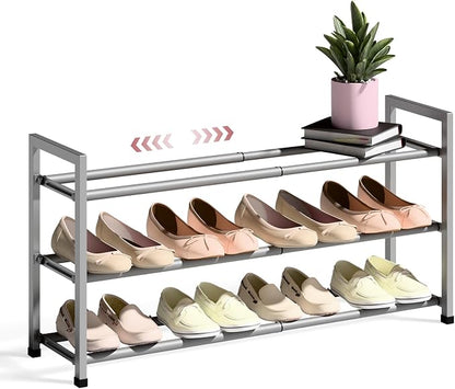Bumusty 3-Tier Expandable Shoe Rack by Bumusty