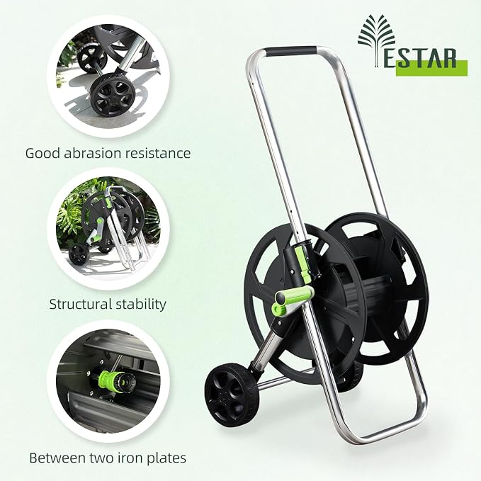 Garden Hose Reel Cart, Holds 75-150 Feet of 5/8-Inch Hose, Portable Hose Reel - Image 6