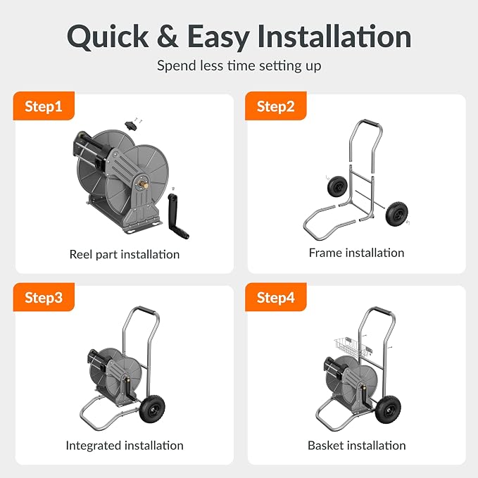 Giraffe Tools Garden Hose Reel Cart - Image 6