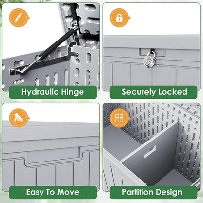 Devoko 260 Gallon Double-Wall Deck Box - Image 2