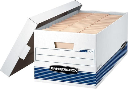 Bankers Box 20 Pack STOR/FILE Medium-Duty File Storage Boxes, Lift-Off Lid - Image 4