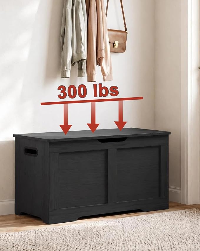 Timberer 31.5" Wooden Storage Chest, Extra Large Storage Trunk | Storage Bench - Image 5
