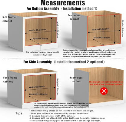 22”W x 21”D x 3”H Soft Close Slide Out Wood Drawer Organizer - Image 4