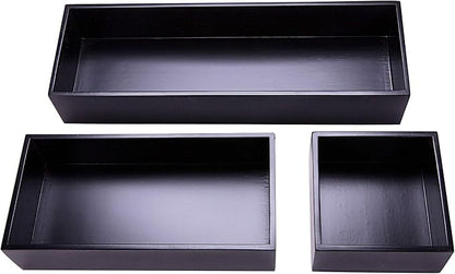 Bamboo Drawer Organizer Box for Office Home Black Orgnizer Boxes Office - Image 5
