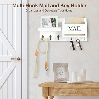 Lwenki Mail Organizer for Wall Mount – Key Holder - Image 4