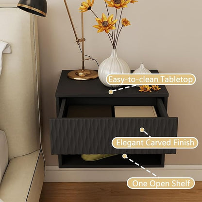 Floating Nightstand Set of 2, Modern Bedside Tables - Image 4