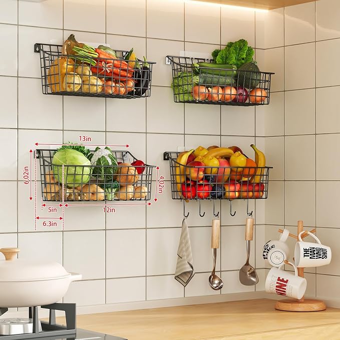 Sonyabecca 4 Pack Hanging Wall Basket - Image 2