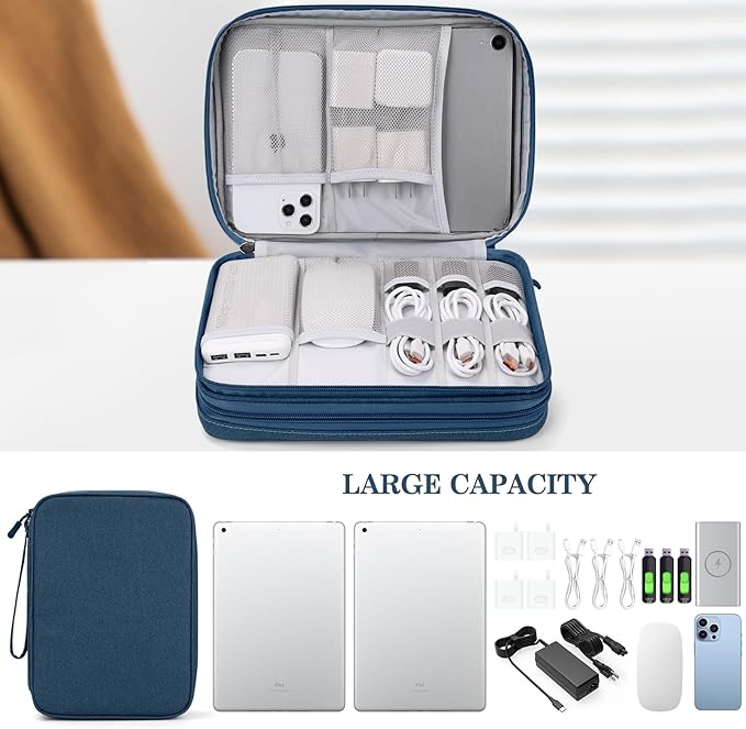 FYY Electronic Organizer, Extra Large Travel Cable Organizer Bag Pouch Portable - Image 6