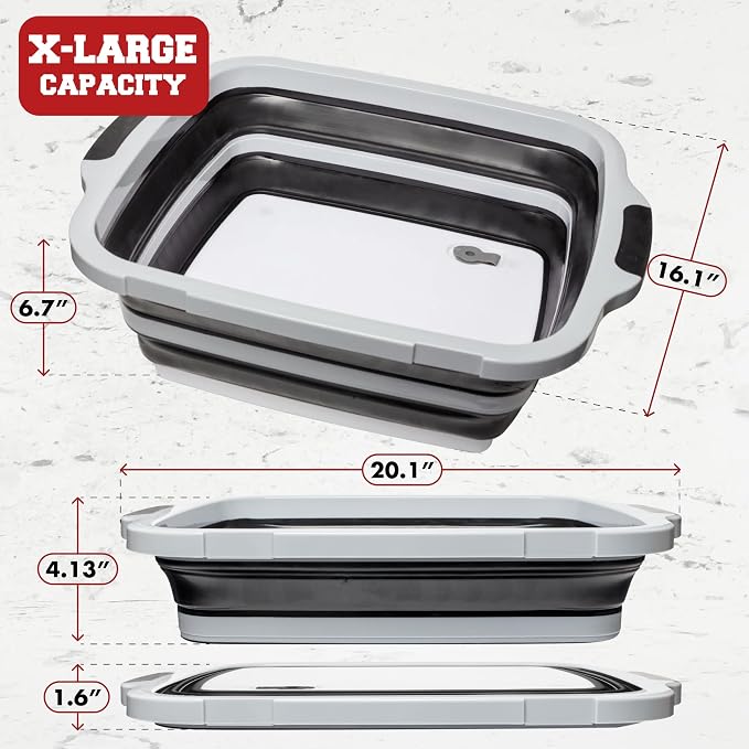 KITCHEN PERFECTION Collapsible XL Smoker & BBQ Prep Tub - Image 3