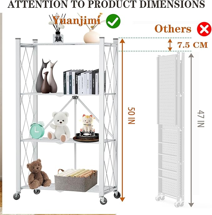 4 Tier Foldable Storage Shelf - Image 3
