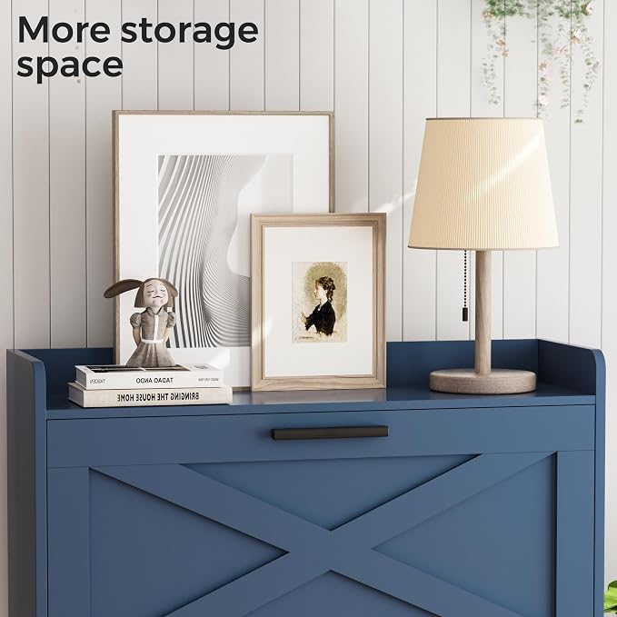 Homleke Farmhouse Shoe Storage Cabinet - Image 7