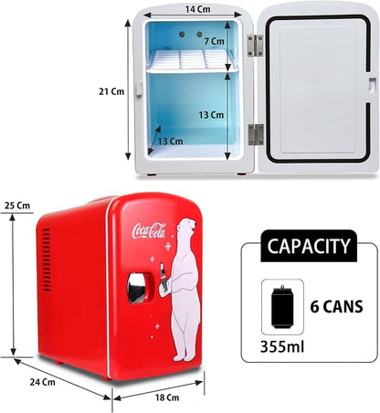 Coca Cola Polar Bear Mini Fridge Compact and Cute Refrigerator - Image 5