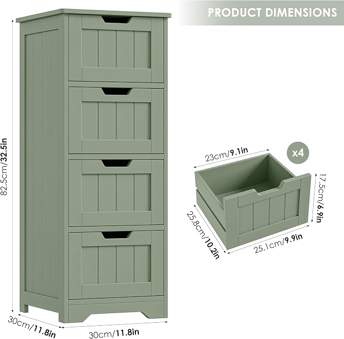 FOTOSOK Bathroom Storage Cabinet - Image 3