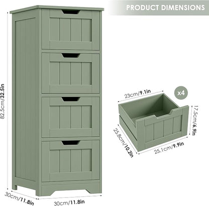 FOTOSOK Bathroom Storage Cabinet Set of 2, Bathroom Cabinet - Image 3