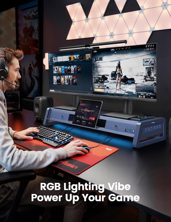 Vaydeer All-in-One Dual Monitor Stand Riser - Image 7