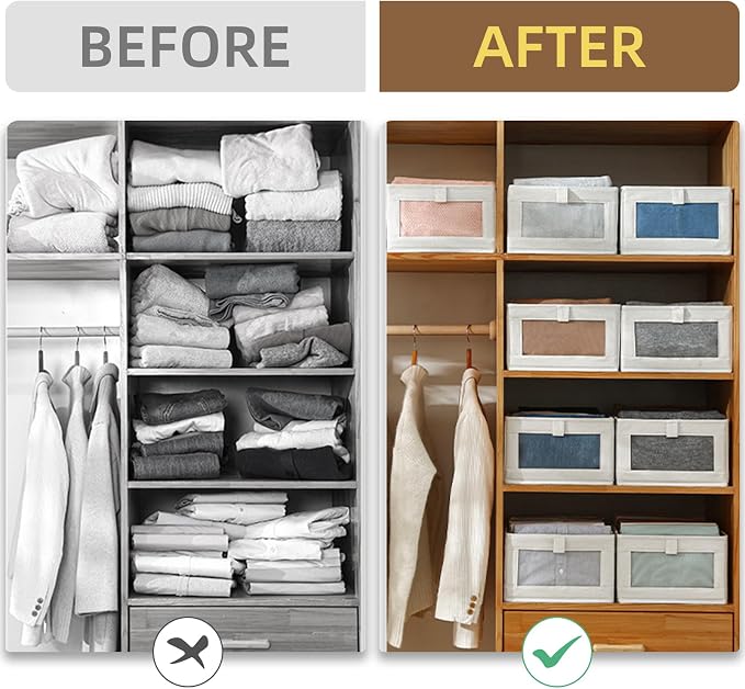 Linen Closet Organizers And Storage, 12 Pack Closet Storage Bins Linen Closet - Image 3