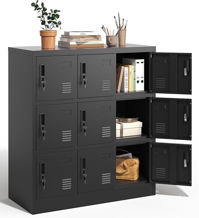 Employee Storage Locker, 9 Door Storage Locker, Metal Locker by VIYET