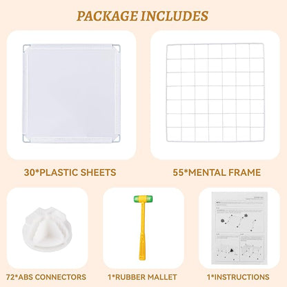 TUMUCUTE Cube Storage Organizer, Metal 25-Cube Shelves Bookshelf, Portable - Image 4