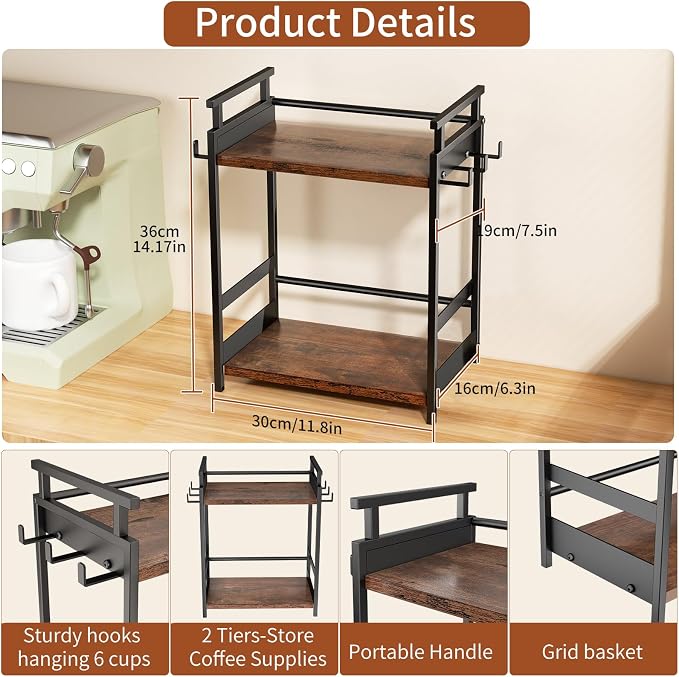 KLM 2 Tier Coffee Bar Organizer - Image 3