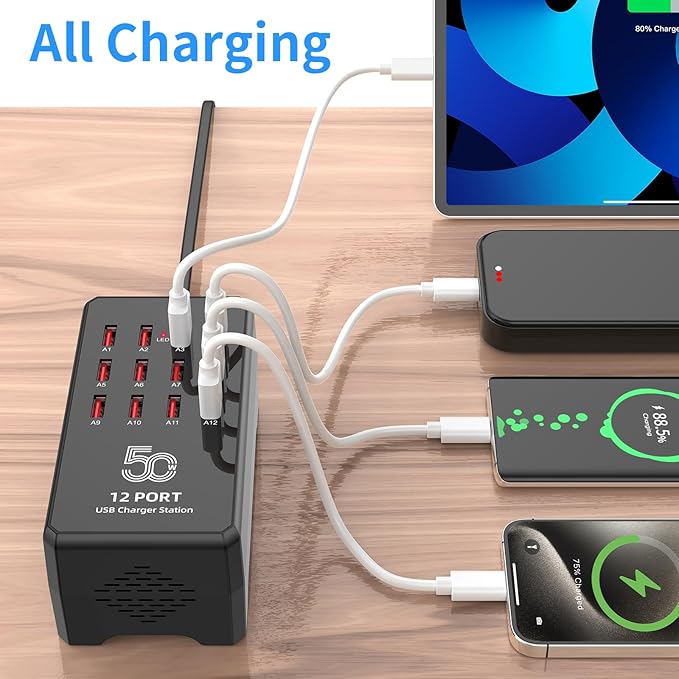 50W 12-Port USB Charging Station - Image 2