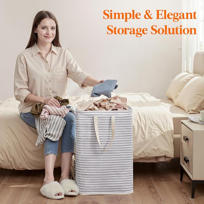Lifewit 65L Large Collapsible Laundry Hamper, Tall Foldable Dirty Clothes - Image 9